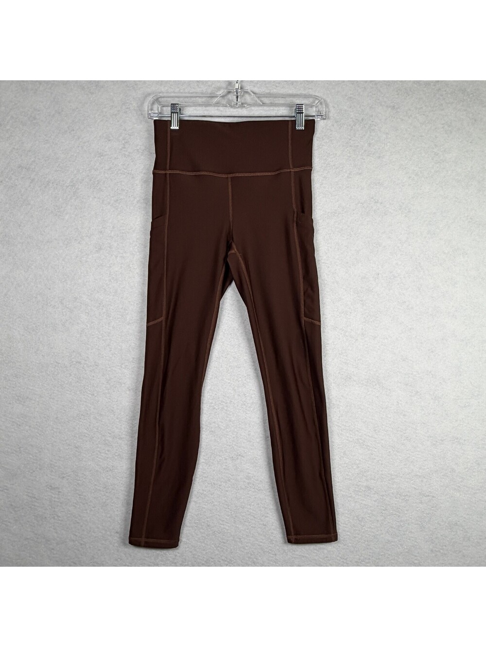 Fabletics Brown High Waist Leggings with Side Pockets